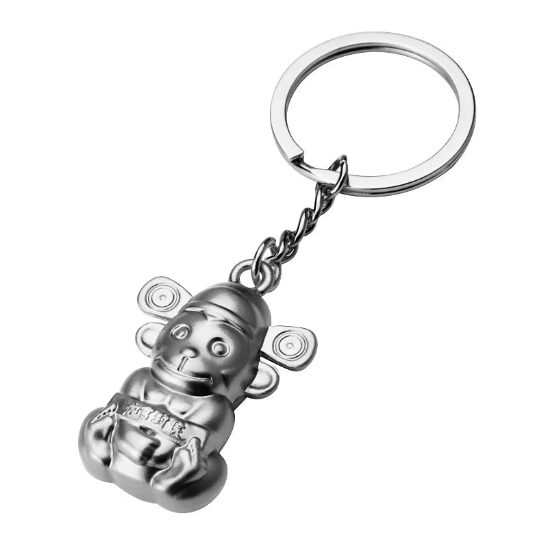 New Arrival Rhinestone Dog Zodiac Keychain Puppy Key Chains Animals Keyring Bag Accessories Jewelry Pendant Monkey Keychain