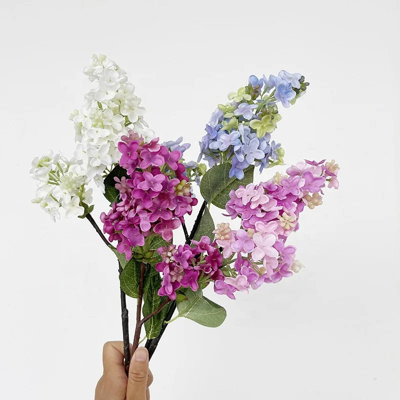 L242 2022 Ins Popular Lilac Luxury Wedding Artificial Flowers Big Colorful Artificial Flowers for Home Decor Mother's Day