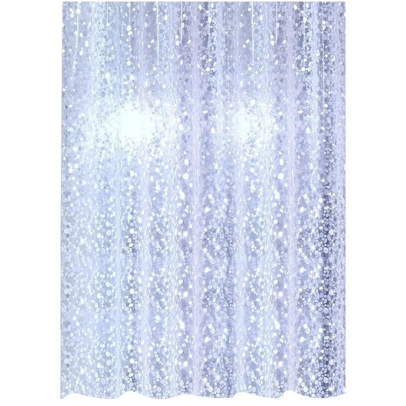 Factory Price Frosted Shower Curtain Liner 2.2x1.8m Transparent Waterproof Bathroom Curtains 3D Stone PVC Bathtub Bath Screens