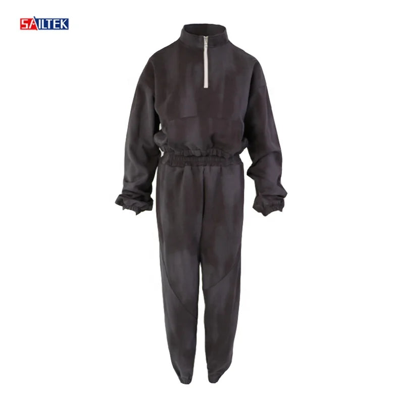 Fall 2025 Trendy Women Clothes Custom Sweatsuit 2 Piece Sweatpants and Half Zip Hoodie Set 350 Gsm Jogging Suits Sets for Women