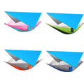 Lightweight Nylon Hammock with Rain Fly Tarp and Mosquito Net 290x140cm Waterproof Portable for Camping Backpacking Beach Travel