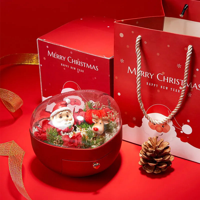 Christmas Hot Sale New Design Christmas Jewelry Gift Suggestion Ring Box Jewelry Manager Storage Customization