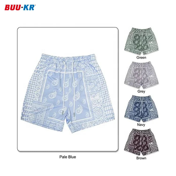 Buker Mesh Shorts Custom 5 Inch Inseam Shorts MeshOem Thick Plain Sublimation Blank Men'S Double Layer Mesh Basketball Shorts