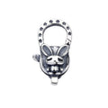 Oxidized Sterling Silver Funny Rabbit Animal Lobster Claw Clasp for DIY Bracelet Necklace Making