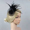 Vintage Women Feather Flapper Hat Hair Accessories Headdress Wedding Party Bridal Headwear Hat for Ladies