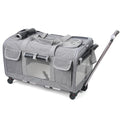 RM Wholesale Detachable Large Size Airline Approved Portable Cat Travel Trolley Pet Dog Carrier on Wheels 23.7*15.5*17 Inch