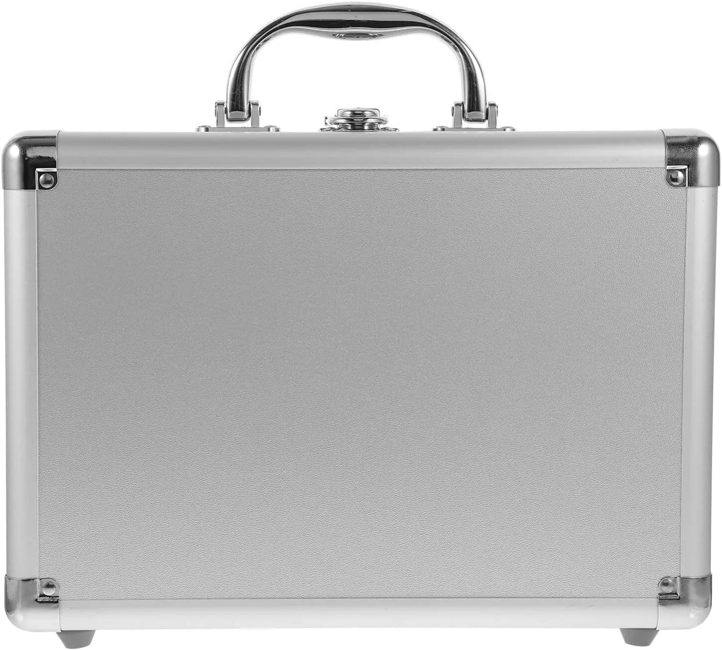 Aluminum Briefcase with Lock and Keys Hard Case Aluminum  Foam Insert case