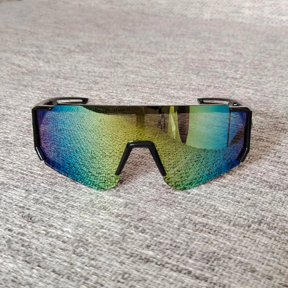 Cycling Sunglasses for Men Outdoor Sports Kids Rimless UV400 Protection Anti-Radiation White Orange One Piece