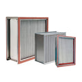 630x630x220 Deep Pleated H14 HEPA Filter Air Filter Element High Temperature Resistance Stainless Steel 304 Frame Filter