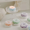 R21 Handmade Austin Roses Shaped Soy Wax Candles Novelty Home Fragrance Rose Flower Scented for Holidays Bars Diwali Easter
