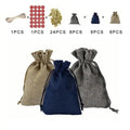 Custom Logo Christmas Advent Calendar Bags 24Pcs Countdown Gift Bags for Xmas Decoration