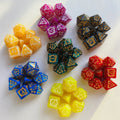 Custom New Style Acrylic Clouds Dragon Pattern Plastic Dice Set D20 Polyhedral for DND RPG Dungeons and Dragon Board Games