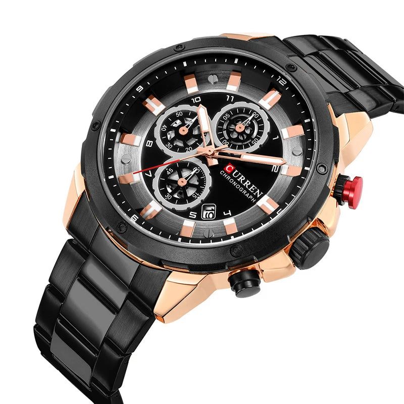 CURREN 8323 Chronograph Sport Watches for Men Business Casual Wristwatch with Calendar Quartz Men's Watch Male Clock Relojes