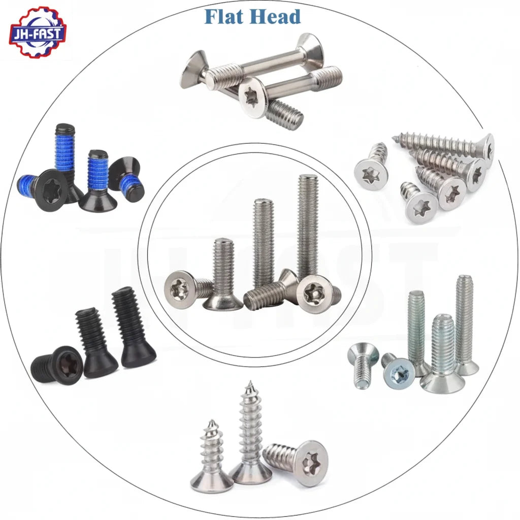 Torx Tamper Proof Resistant Security Screw Flat Head Anti Theft Screws 8mm m 2 4mm Fastening Star Torx Shoulder Security Screw