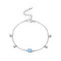 Light Luxury Fine Jewelry Zirconia Pendant 925 Sterling Silver Opal Chain Bracelet Hand Jewelry Wholesale