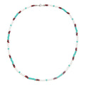 Bohemian Ethnic Style Rice Bead Necklace Personalized Colorful Bead Lampwork Glass Long Men's Necklace