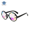 Teenyoun Round Kaleidoscope Glasses Rave Festival Men Women Brand Holographic Female Male Sunglasses Eyewear