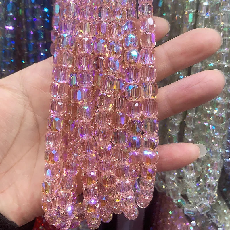 JC New Shapes AB Colors Crystal Beads 8mm for Jewelry Making  Bucket Shape Faceted Glass Beads