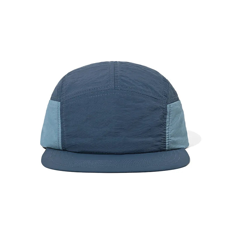 Blank Plain 5 Panel OEM Low MOQ Custom Breathable Quick Drying Sport Waterproof Ripstop  Hat Low Profile Unstructured Nylon Cap
