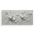 Handmade White Flower 3D Custom Mural Abstract Oil Painting for Living Room Bedroom Home Decor Supports Canvas Painting