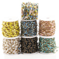 PVD Gold Plating Stainless Steel Square Glass Bead Chain Roll Crystal Beads Chain Necklace & Bracelet Making