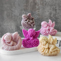 Shell Rose Angel Silicone Candle Molds Home Gypsum Decorations Valentine's Day Gift Casting Mould DIY Aromatherapy Candle Making