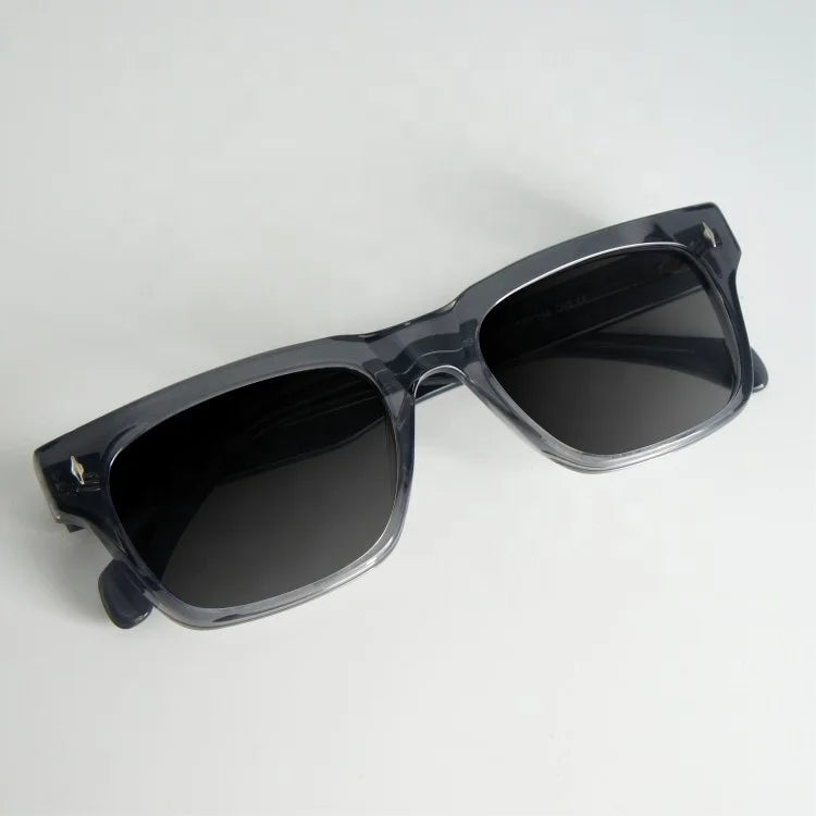 Handcrafted Luxury Unisex Acetate Sunglasses with TAC Lenses UV400 Protection Polarized Green/Gray Frame Colors