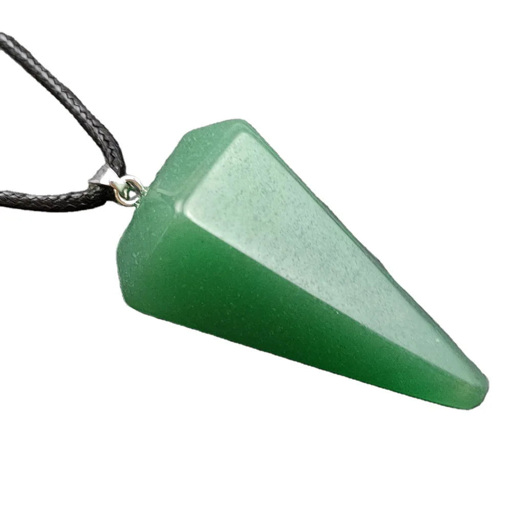 HZ Bulk Reiki Pendulum Natural Stone Amulet Meditation Hexagonal Pendulum Wholesale for Decoration