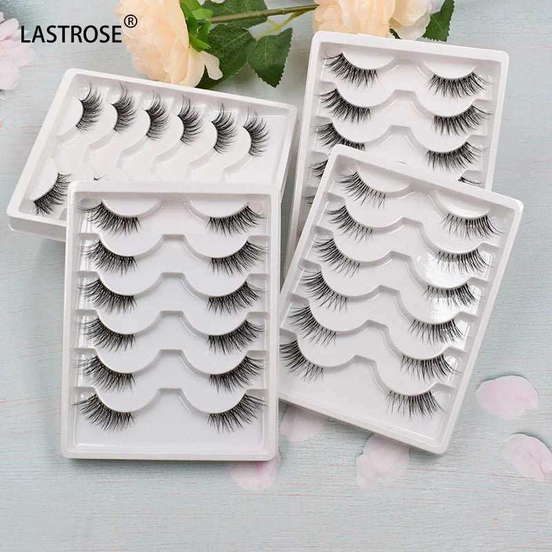 New Style Invisible Band Lashes High Quality Vegan clear Band Strip Eyelashes Natural Faux Mink Eyelashes Wholesale