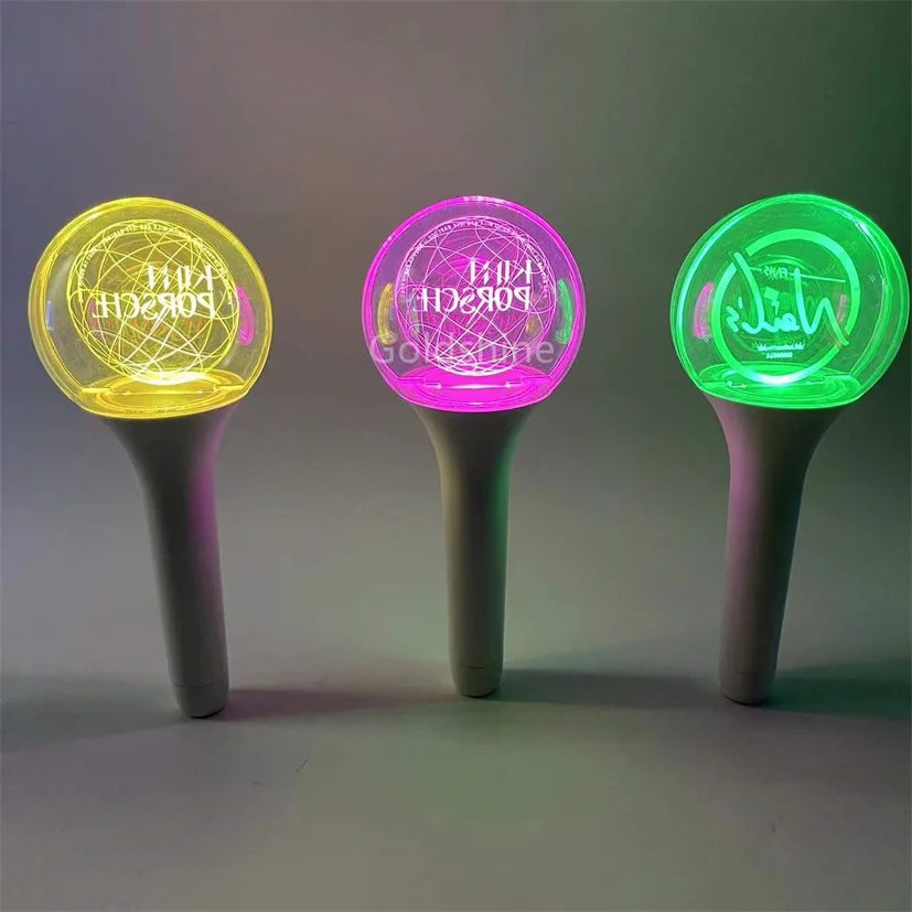 Customized Logo LED Flashing Light Stick for Concert Star Fans Cheer Prop Acrylic LED Ball Gow Stick