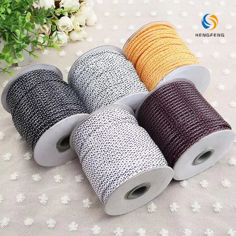 Custom Wholesale Pure Cotton and Polyester Round Flat 1mm-20mm Wax Cord Wax Rope Korean Rope