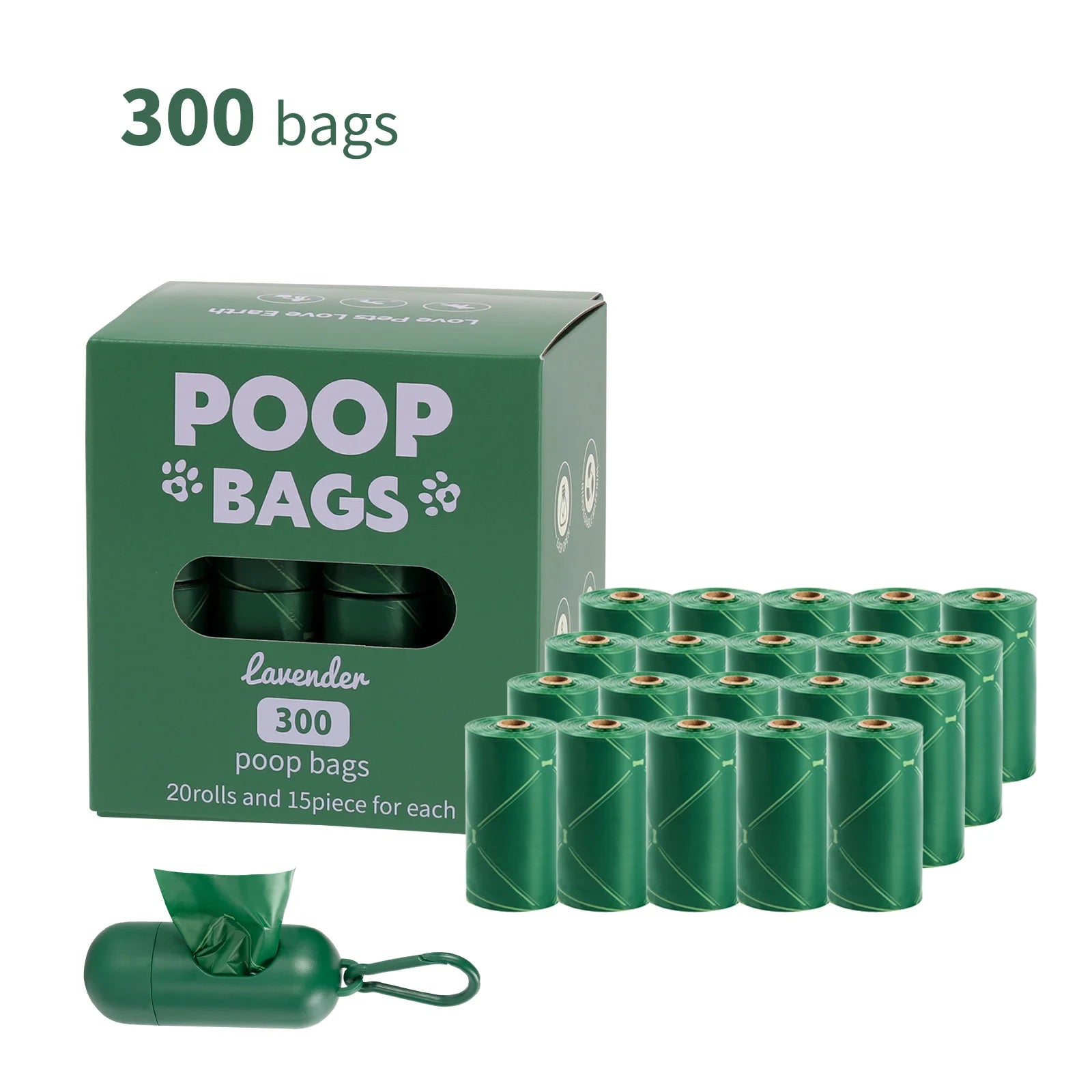 Eco-Friendly Luxury Style Biodegradable Pet Poop Dog Waste Bag Strong Odor Control Fiber Material for Cat Dog Waste Disposal