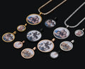 Wholesale Hip Hop Stainless Steel Round Photo Pendant Necklace DIY Jewelry Photo Frame Pendant Men's Necklace