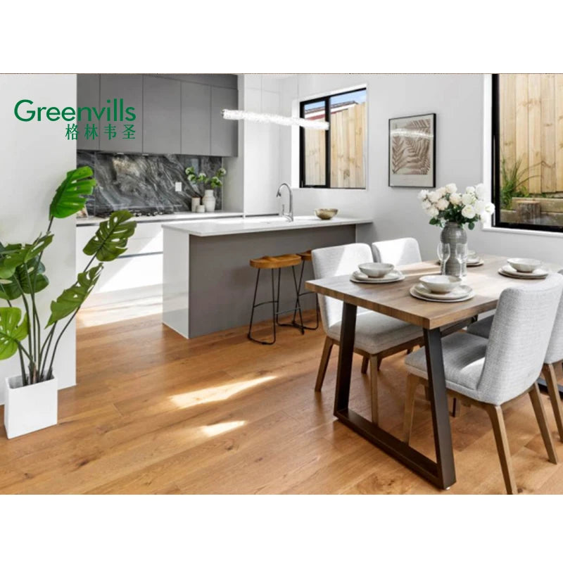Cheap Manufacturer Price Natural Wooden Flooring Engineered Oak Floor +solid Wood Parquet