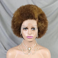 4/30 Highlight Colored Hair Afro Kinky Pixie Wig 13x4 Lace Full Frontal Afro Wave Brazilian Hair Pixie Cut Wigs For Black Women