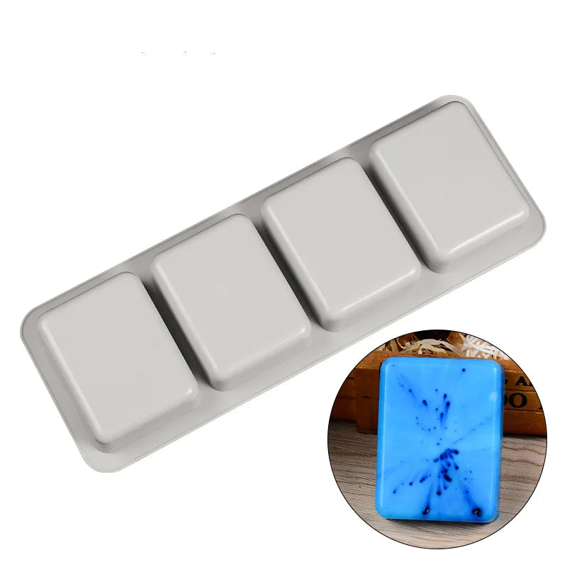 3 Shapes Reusable Silicone Soap Making Molds DIY Handmade Mould for Making  Soap Candle& Cake Moule Savon Silicone Soap Mold