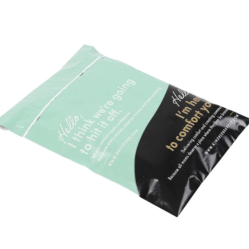 Own Logo Print Self Adhesive Boutique Shipping Packing 2.5 Mil Custom Leaf Designer Polymailer 10x13 Poly Mailer Mailing Bags
