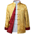 China New Year Plus Size Traditional Chinese Clothing Jackets for Men Tang Dragon Shirt