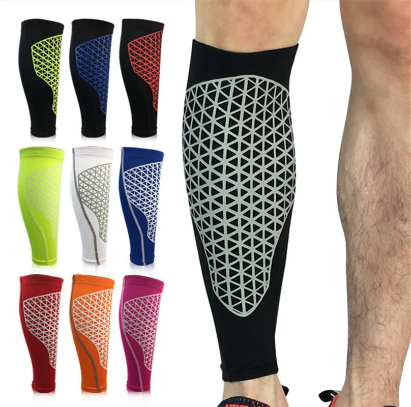 Hot Selling Professional Fitness Compression Sleeves Safety Elastic Thick Calf Brace Knee Pads Made Nylon Soft Protection