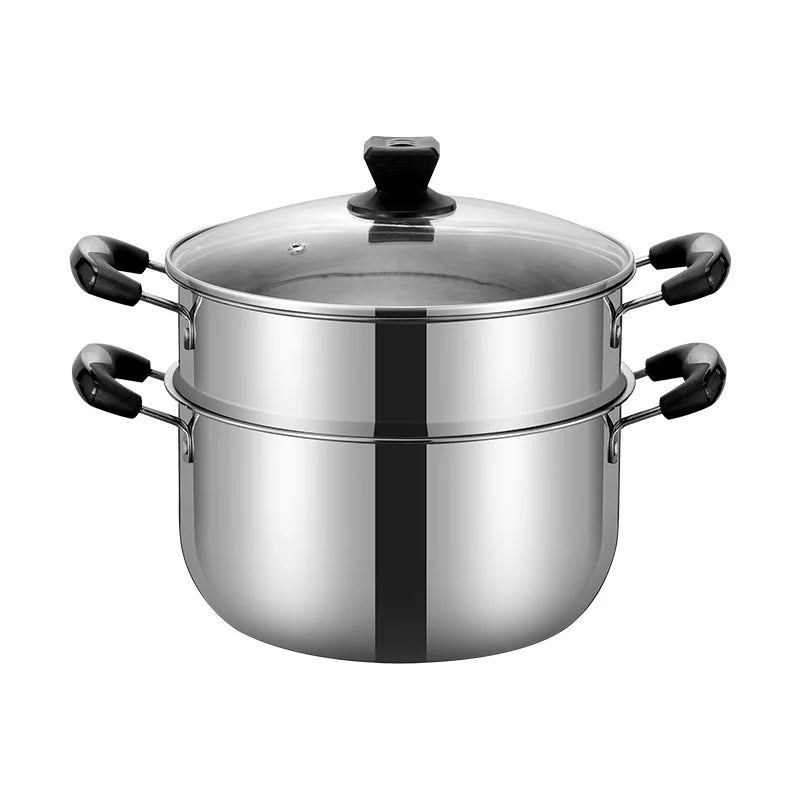 Stainless Steel Stock Pot Induction Multi-function Cooking Pots Steamer Pot