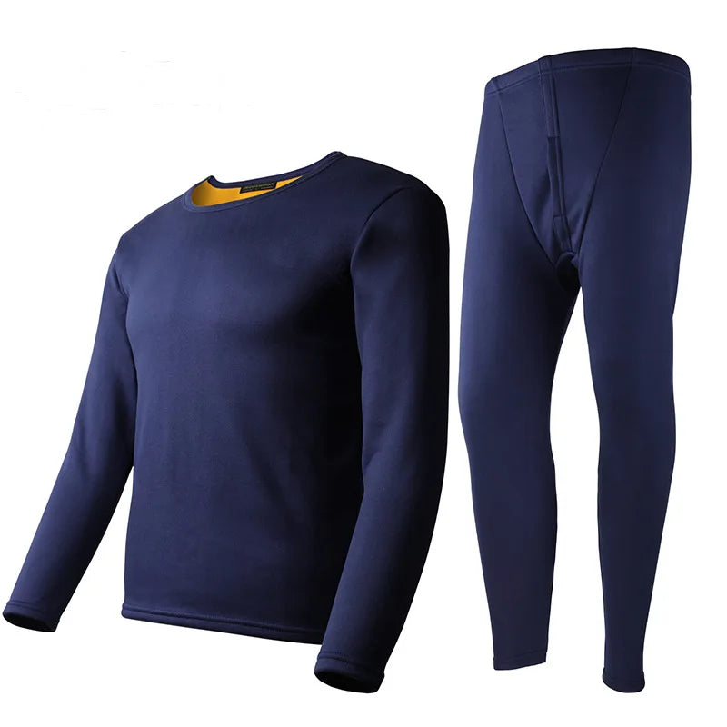 Thickened Breathable Polyester Men's Thermal Underwear Keeping Warm Long Johns