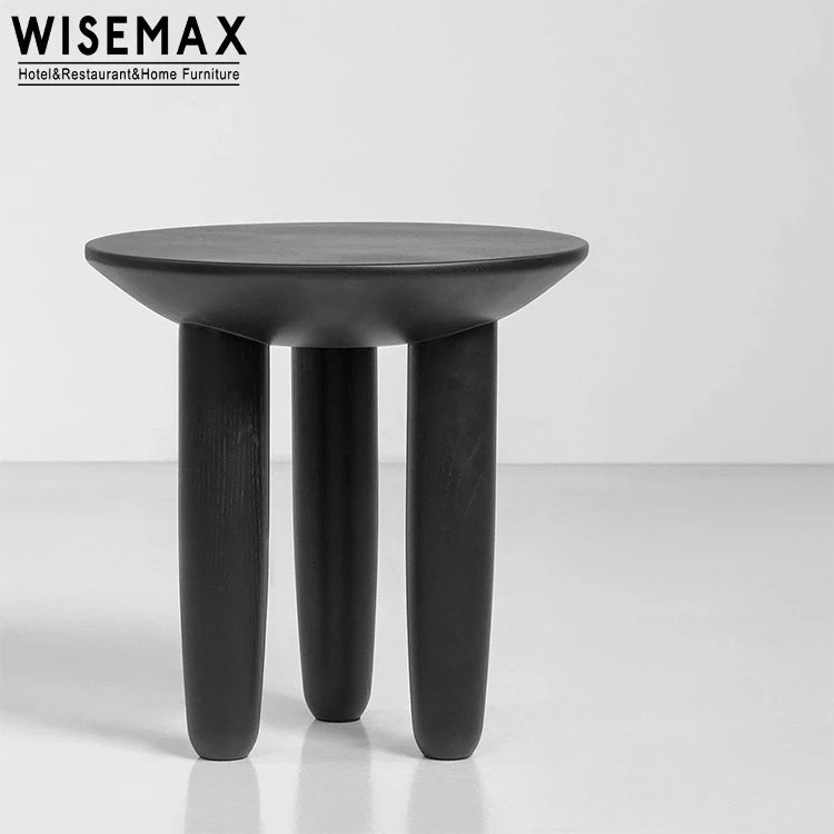 WISEMAX FURNITURE Hot Selling Small Wooden Round Coffee Table Home Living Room Cafe End Table Sofa Elegant Side Table