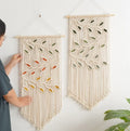 Bohemian Hand-woven Tapestry Leaf Tapestry Home Decor Handmade Leaf Hanging Leaves Macrame Wall Hanging