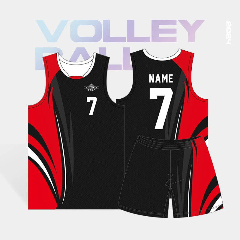 Basketman Professional Custom Name & Team Design Young Men & Women's Sports Uniforms Custom Volleyball Sets