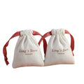 Beige Silk Luxury Dustproof Jewelry Gift Pouch High Quality 10*15cm Drawstring Bags Ribbon Custom Logo Earrings Containers