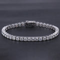 Starsgem 14k White Solid Gold White Color Moissanite Tennis Bracelet for Gift