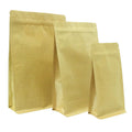 Custom Brown Doypack Kraft Paper Bag for Food Coffee Nuts Snacks Sugar Pet Food Chewing Gum