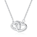 2025 New Double Heart Buckle Necklace Waterproof Non-Fading Titanium Steel Necklace Gifts for Women
