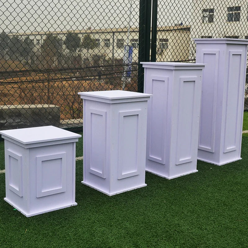 Modern New PVC Square Wedding Road Guide Props Carved Roman Columns Pillar Decorations Party Supplies Decoration