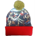 Custom Pattern Design Sublimation Beanie With All Over Print Beanie Winter Hat